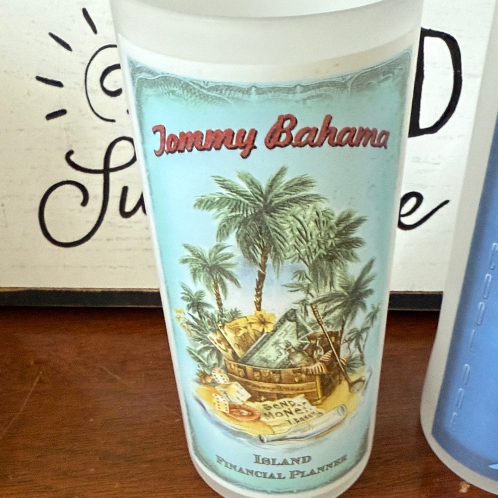 Tommy Bahama Frosted Tropical Glass Set - Blue, White, Multicolor - Picture 2 of 6